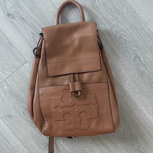 Tory Burch Brown Leather Backpack